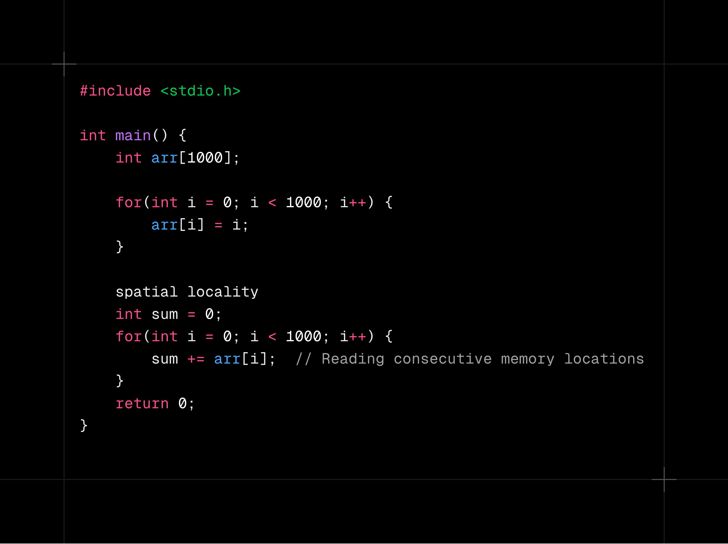 Spatial Locality Example